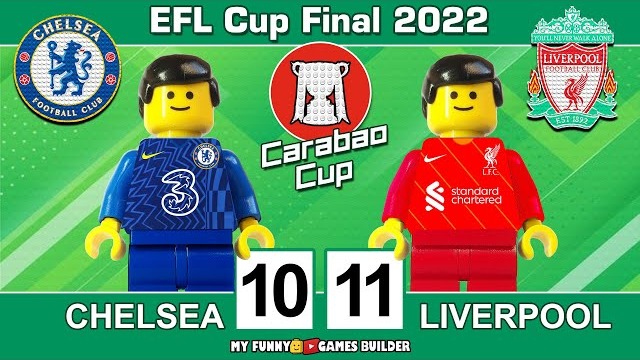 شبیه سازی ضربات پنالتی چلسی و لیورپول با عروسک لگو