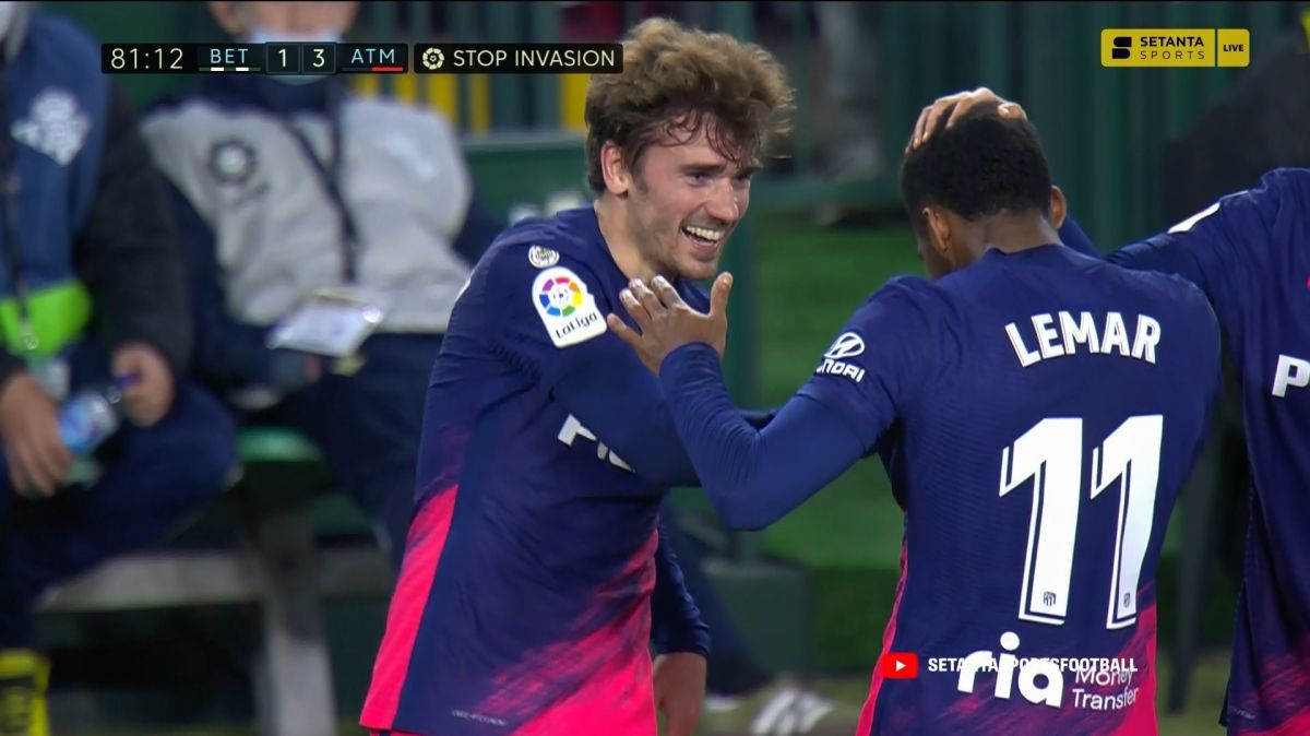 گل سوم اتلتیکو مادرید به رئال بتیس (لمار)