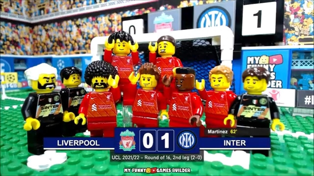 شبیه سازی بازی لیورپول 0-1 اینتر با عروسک لگو
