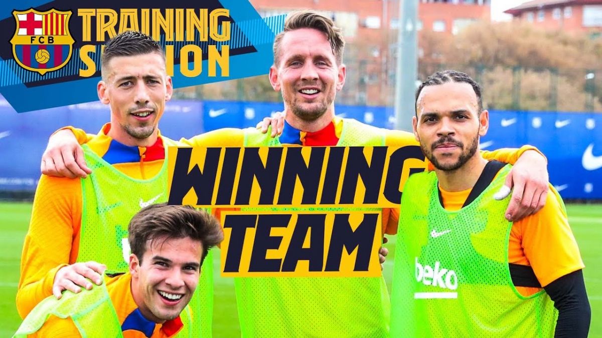 تمرین پنجشنبه عصر بارسلونا برای تقابل با سویا