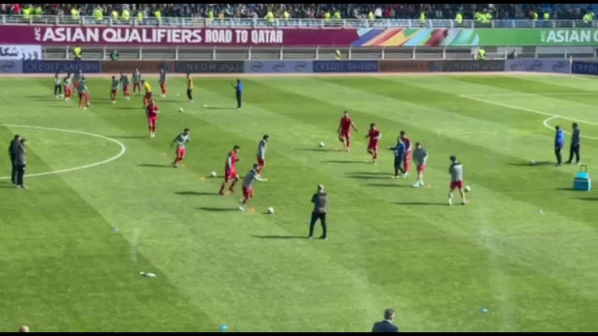 اختصاصی/ گرم کردن بازیکنان ایران و لبنان پیش از بازی