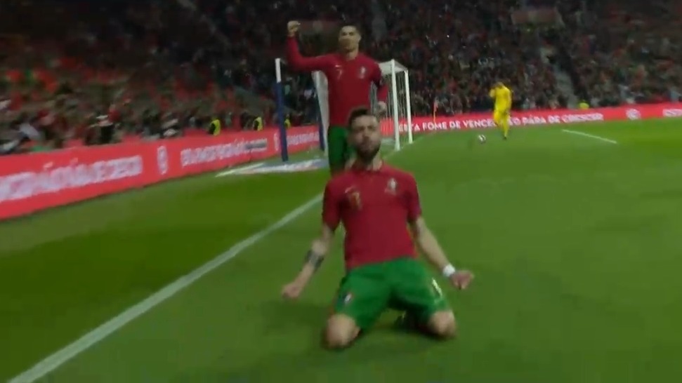 گل اول پرتغال به مقدونیه (برونو فرناندز)
