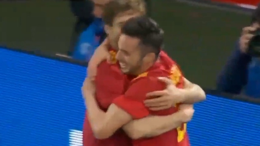 گل پنجم اسپانیا به ایسلند (دبل سارابیا)