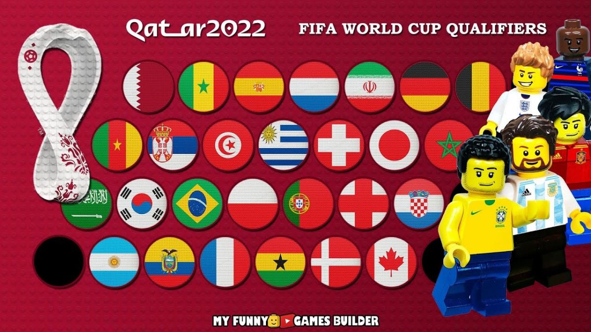 شبیه سازی تیم های راه یافته به جام جهانی 2022 با عروسک لگو