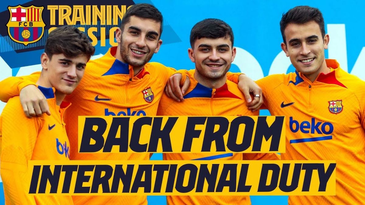 تمرین بارسلونا با حضور ملی پوشان (10 فروردین)