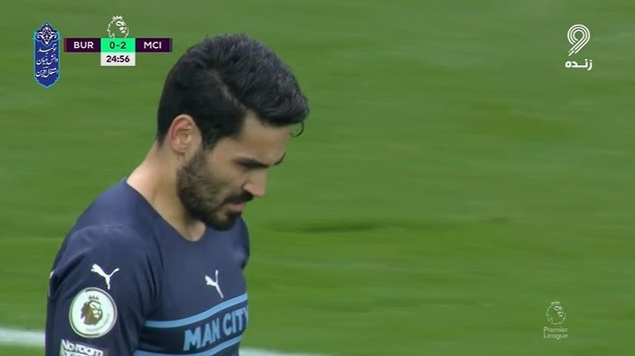 گل دوم منچسترسیتی به برنلی (گوندوگان)