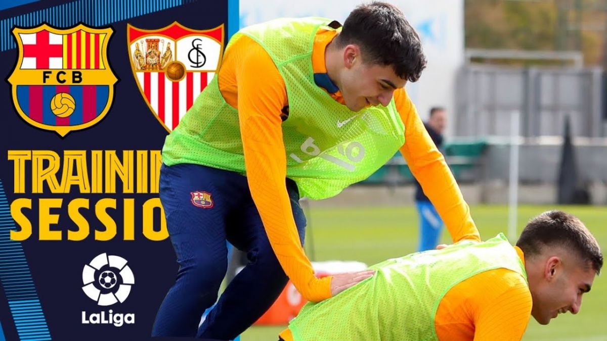 آخرین تمرین بارسلونا برای دیدار با سویا