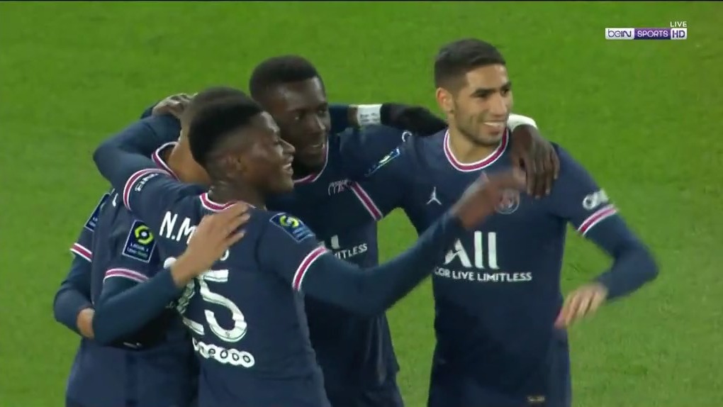 گل پنجم پاری سن ژرمن به لوریان (دبل نیمار)