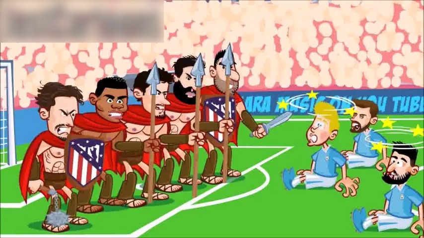 انیمیشن طنز بازی منچسترسیتی 1-0 اتلتیکومادرید