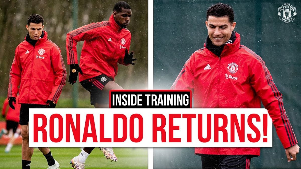 بازگشت رونالدو به تمرینات منچستریونایتد