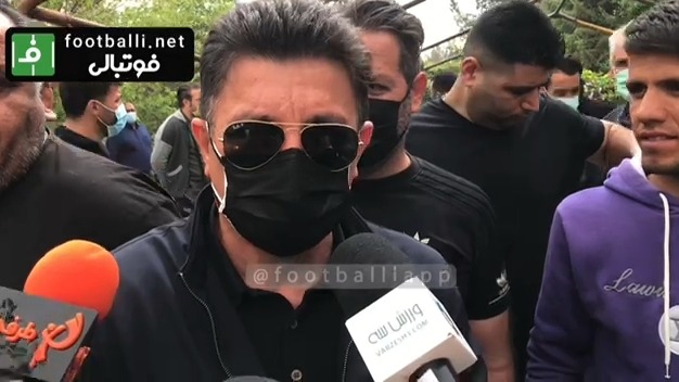 اختصاصی/ صحبتهای امیر قلعهنویی با خبرنگاران در مراسم خاكسپارى بيت الله خندان از ورزشى نويسان با سابقه ايران