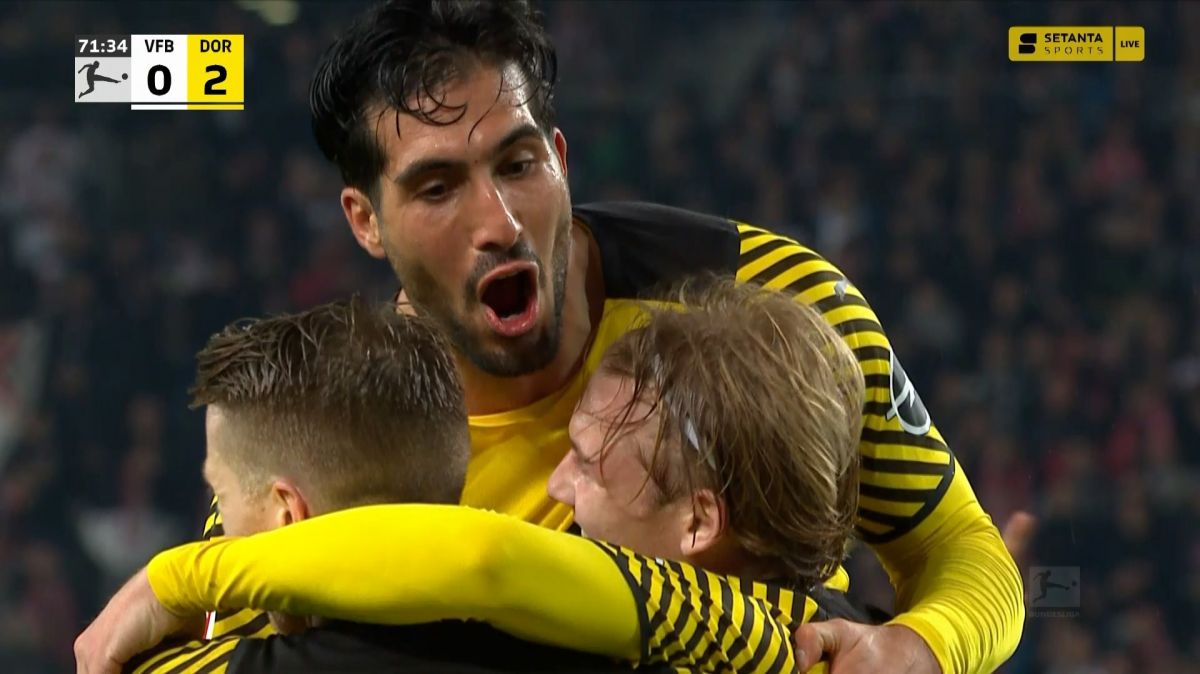 گل دوم دورتموند به اشتوتگارت (دبل یولیان برانت)