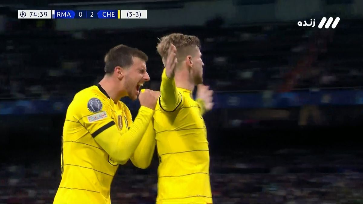 گل سوم چلسی به رئال مادرید (تیمو ورنر)