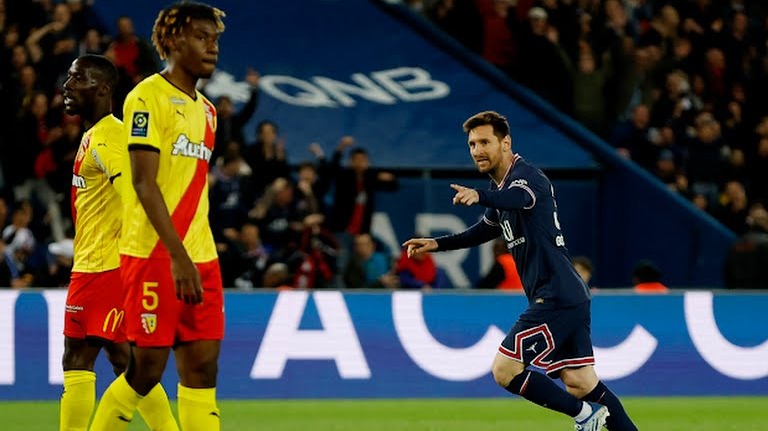 گل اول پاری سن ژرمن به لنس (سوپرگل مسی)