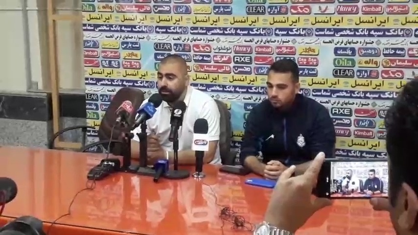 کنفرانس خبری مربیان پس از تساوی مس کرمان و ملوان