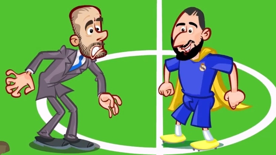 انیمیشن طنز بازی منچسترسیتی 4-3 رئال مادرید