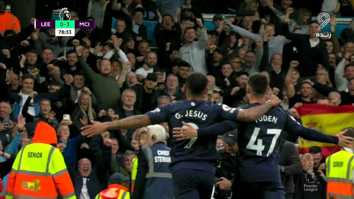 گل سوم منچسترسیتی به لیدزیونایتد(گابریل ژسوس)