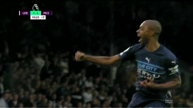 گل چهارم منچسترسیتی به لیدزیونایتد(فرناندینیو)