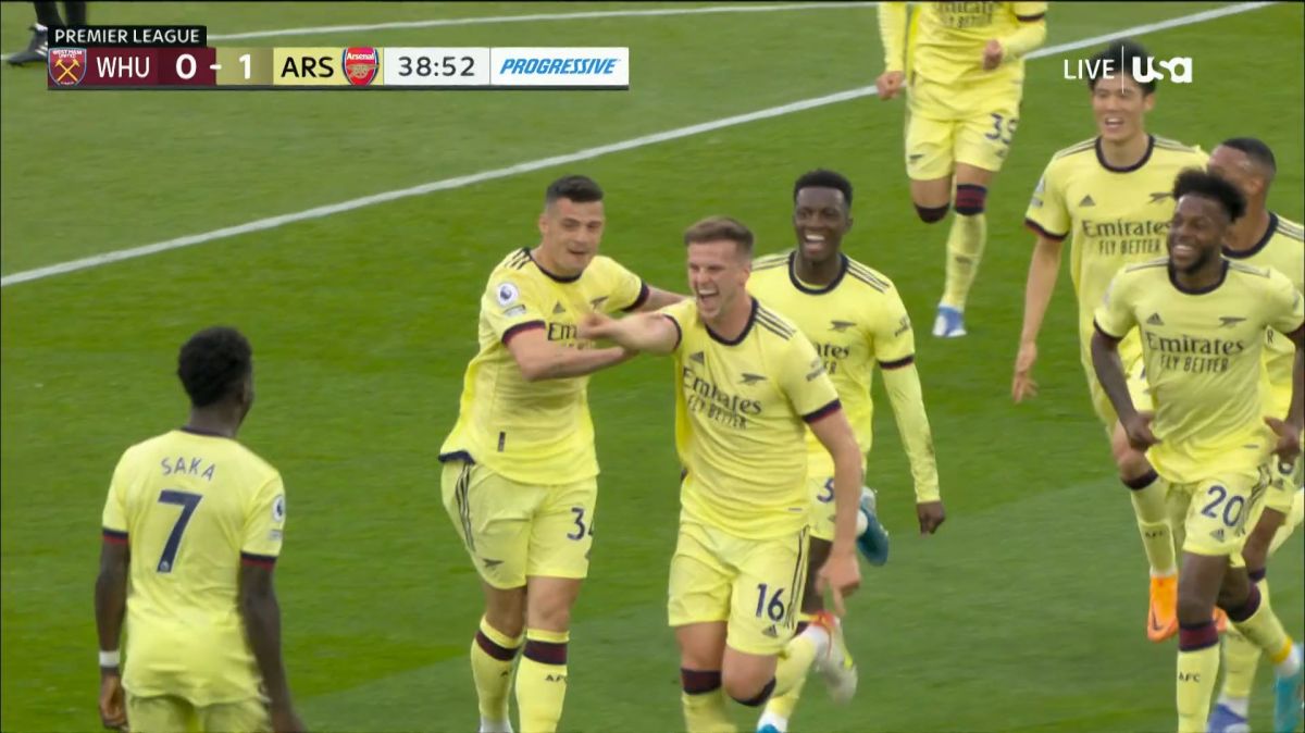 گل اول آرسنال به وستهام (راب هولدینگ)