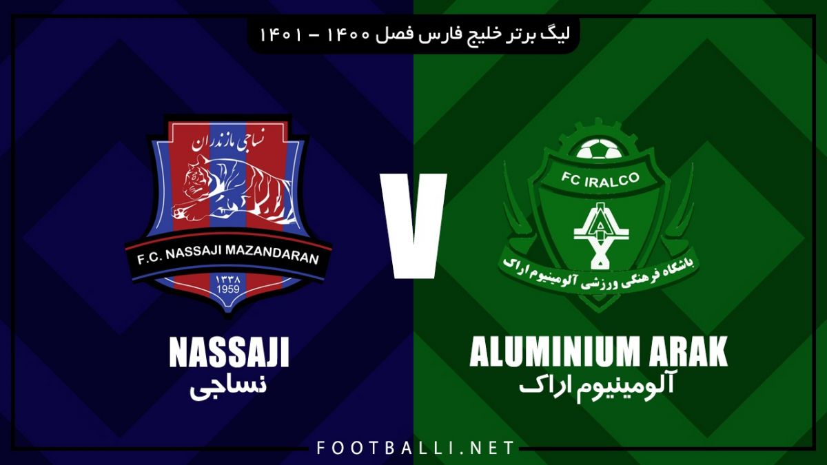 خلاصه بازی آلومینیوم اراک 0-0 نساجی مازندران