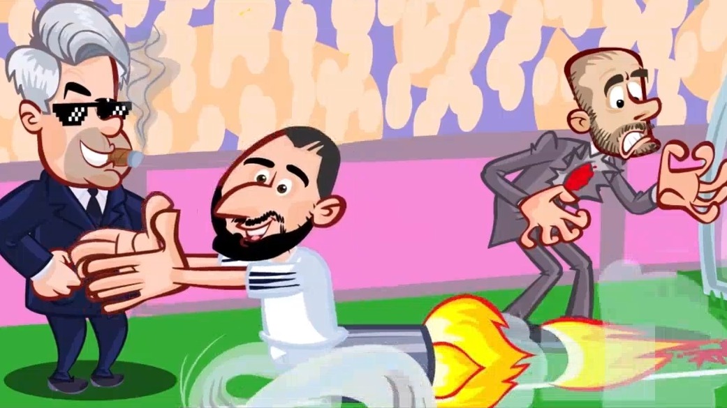 انیمیشن طنز بازی رئال مادرید 3-1 منچسترسیتی