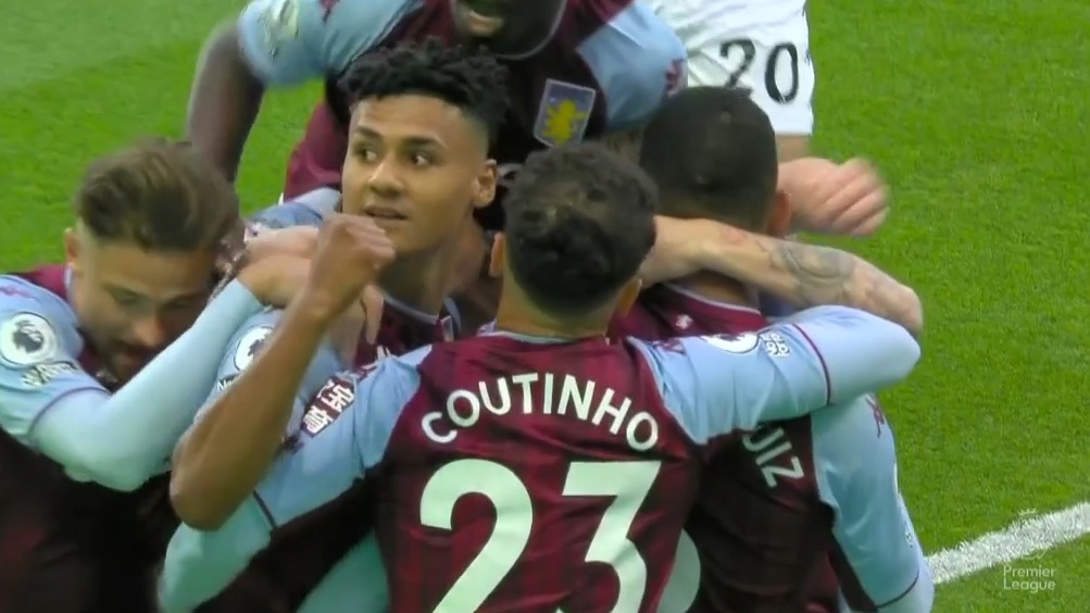 گل اول استون ویلا به لیورپول (داگلاس لوییز)