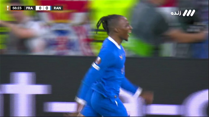 گل اول رنجرز به اینتراخت فرانکفورت (جو آریبو)