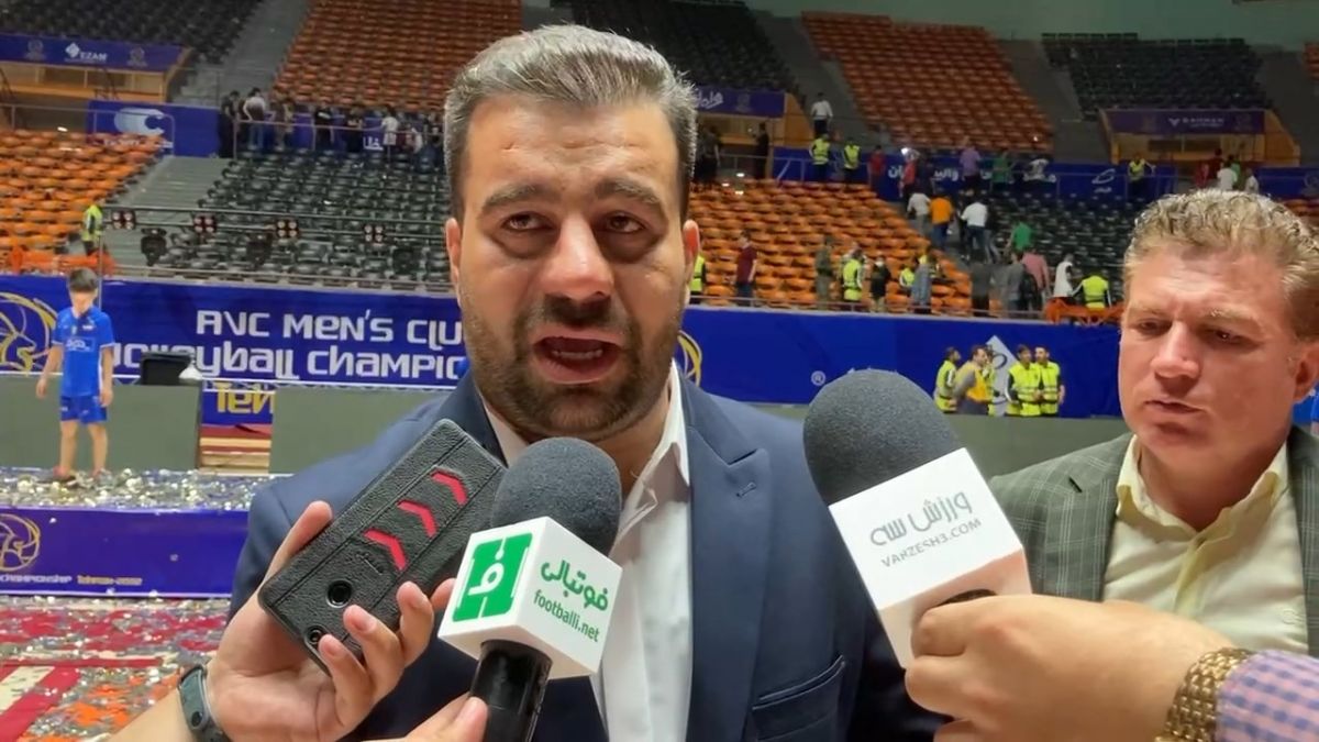 اختصاصی/ اشکهای مدیرعامل باشگاه پیکان در پایان مسابقات والیبال قهرمانی باشگاههای آسیا