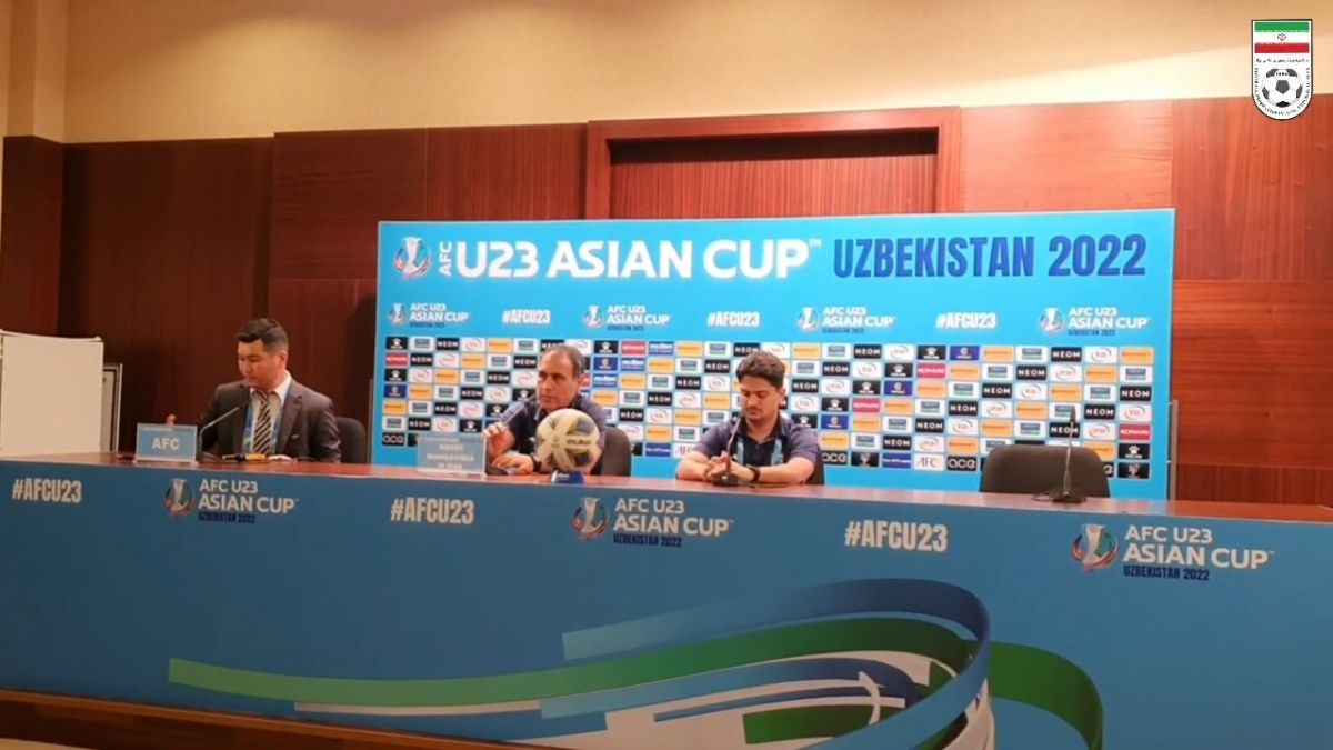 کنفرانس خبری مهدوی کیا پس از شکست تیم ملی امید مقابل امید ترکمنستان