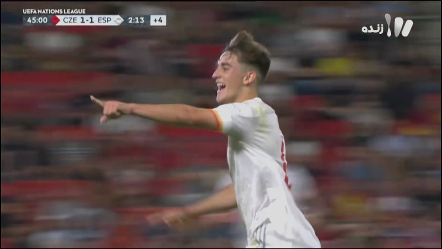 گل اول اسپانیا به جمهوری چک (گل زیبای گاوی)