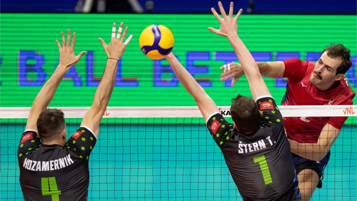 خلاصه بازی اسلوونی 0-۳ آمریکا (لیگ ملت های والیبال 2022)