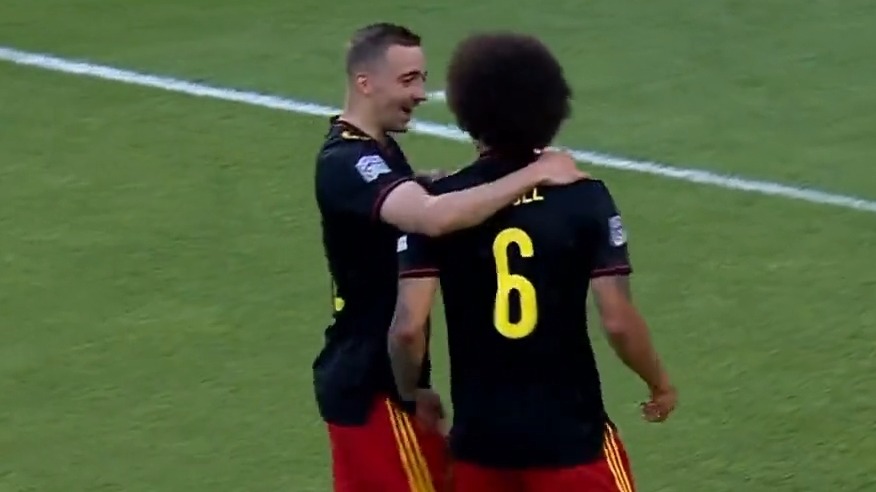 گل اول بلژیک به لهستان (ویتسل)