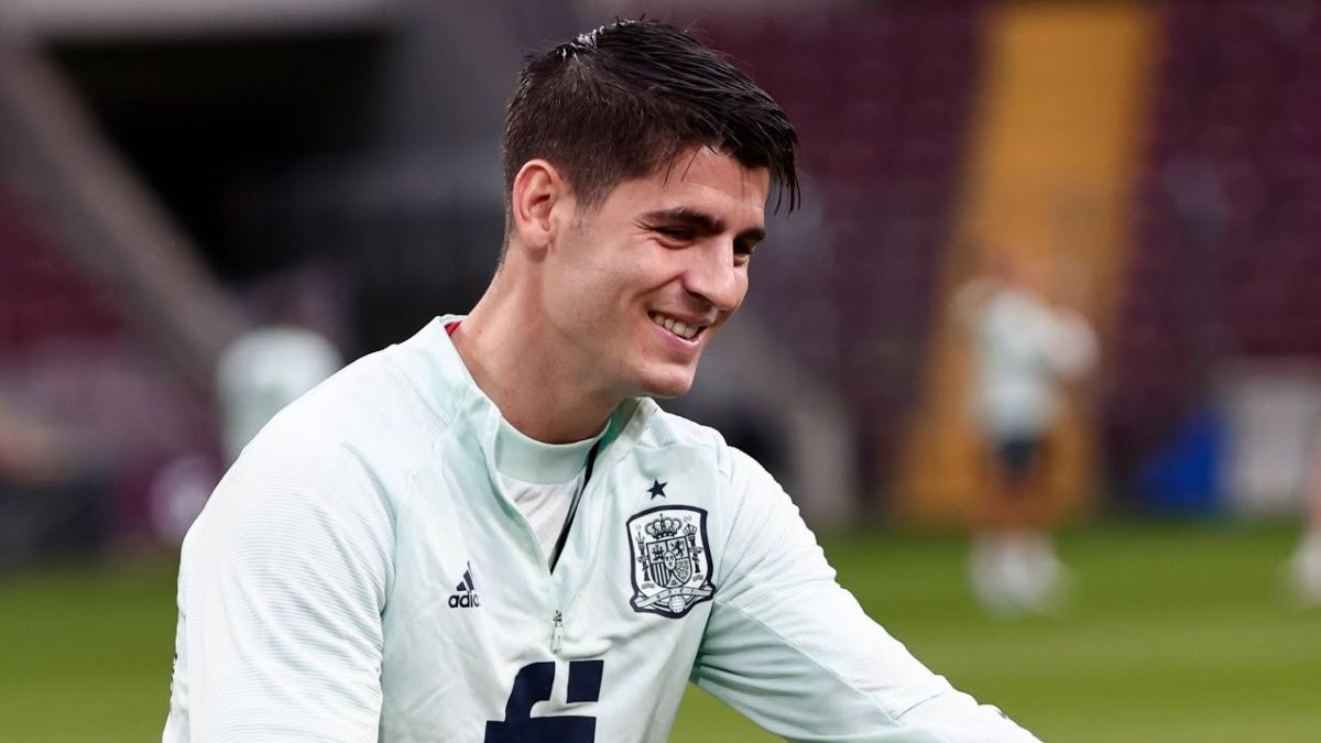 گل زیبای موراتا در تمرین تیم ملی اسپانیا