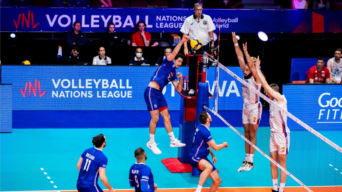 خلاصه بازی صربستان 1-3 فرانسه (لیگ ملت های والیبال 2022)