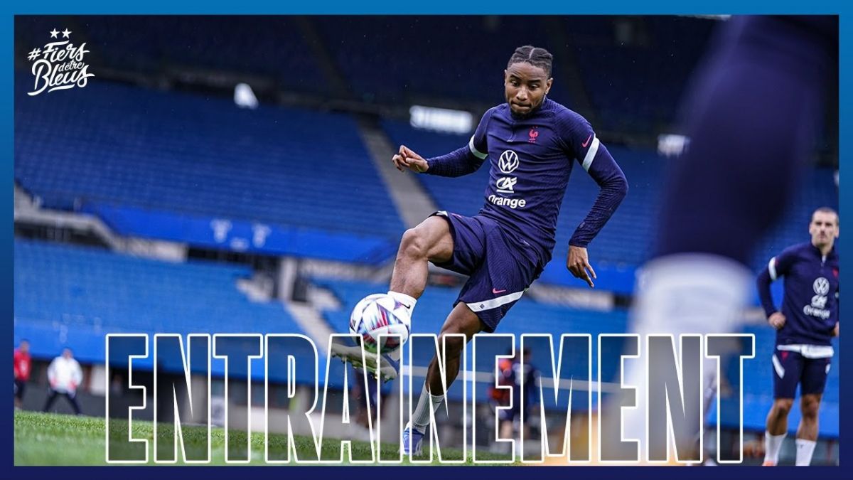 چالش گلزنی بازیکنان فرانسه در تمرین پیش از تقابل با اتریش