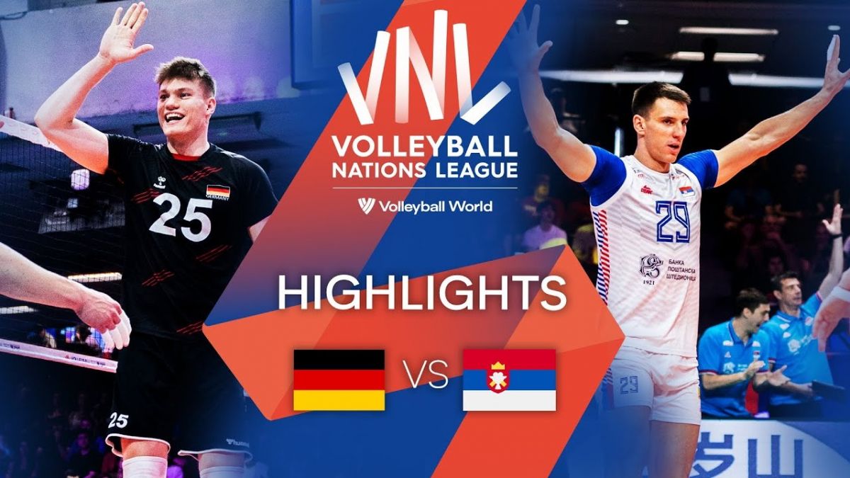 خلاصه بازی آلمان 3-2 صربستان (لیگ ملت های والیبال 2022)