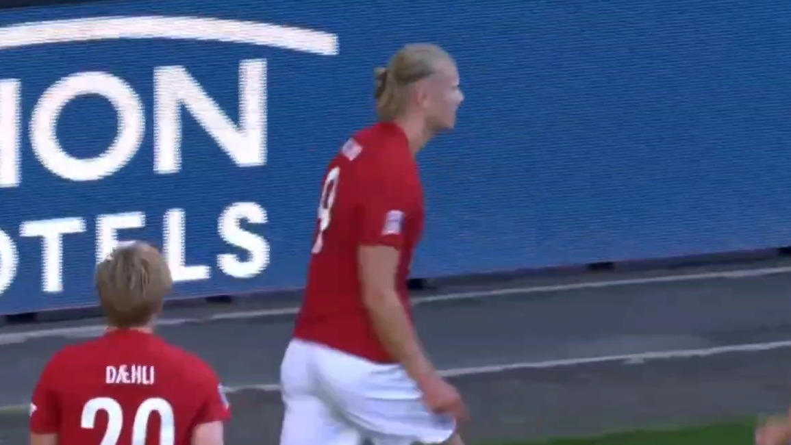 گل اول نروژ به سوئد (هالند)