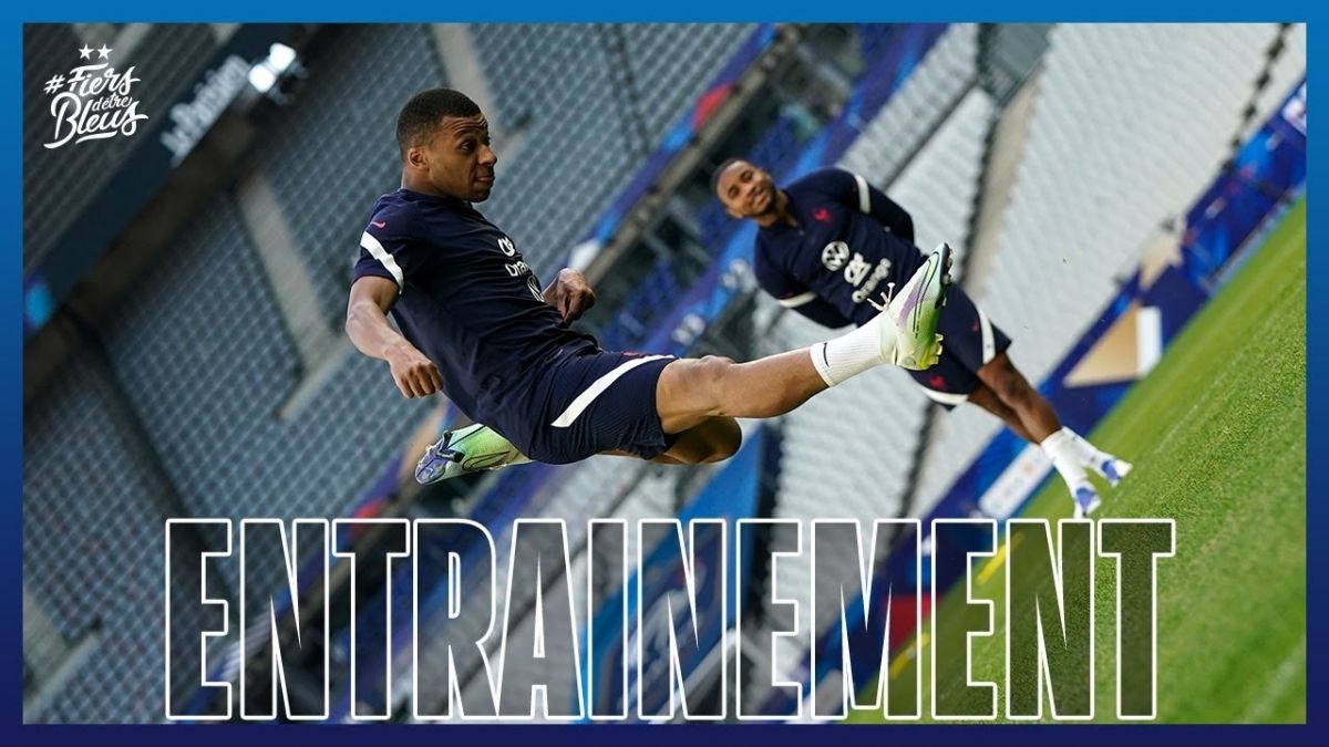 چالش شوت زنی در تمرینات تیم ملی فرانسه