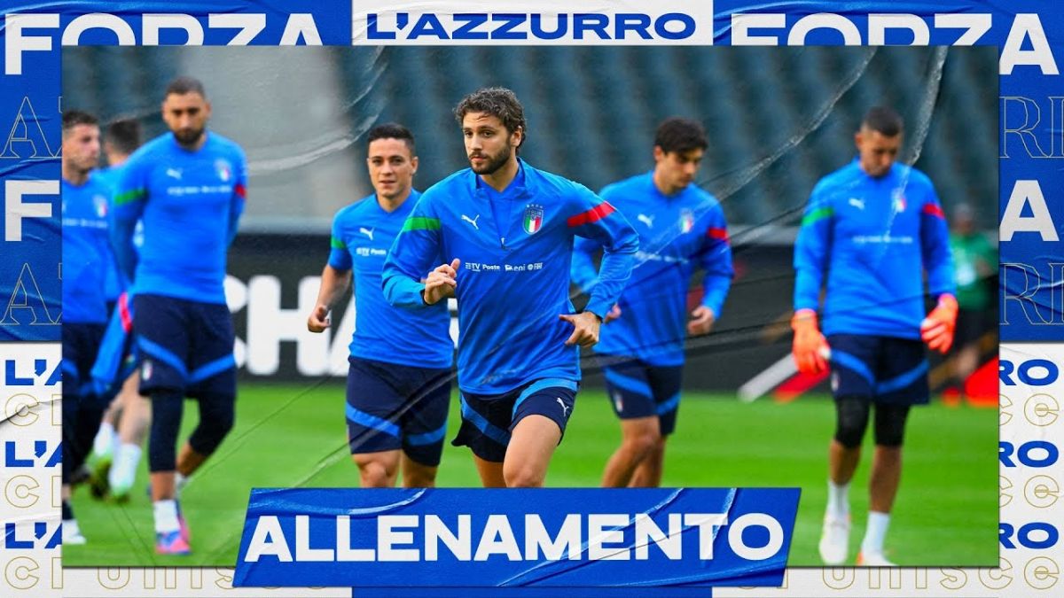 تمرینات تیم ملی ایتالیا پیش از تقابل با آلمان