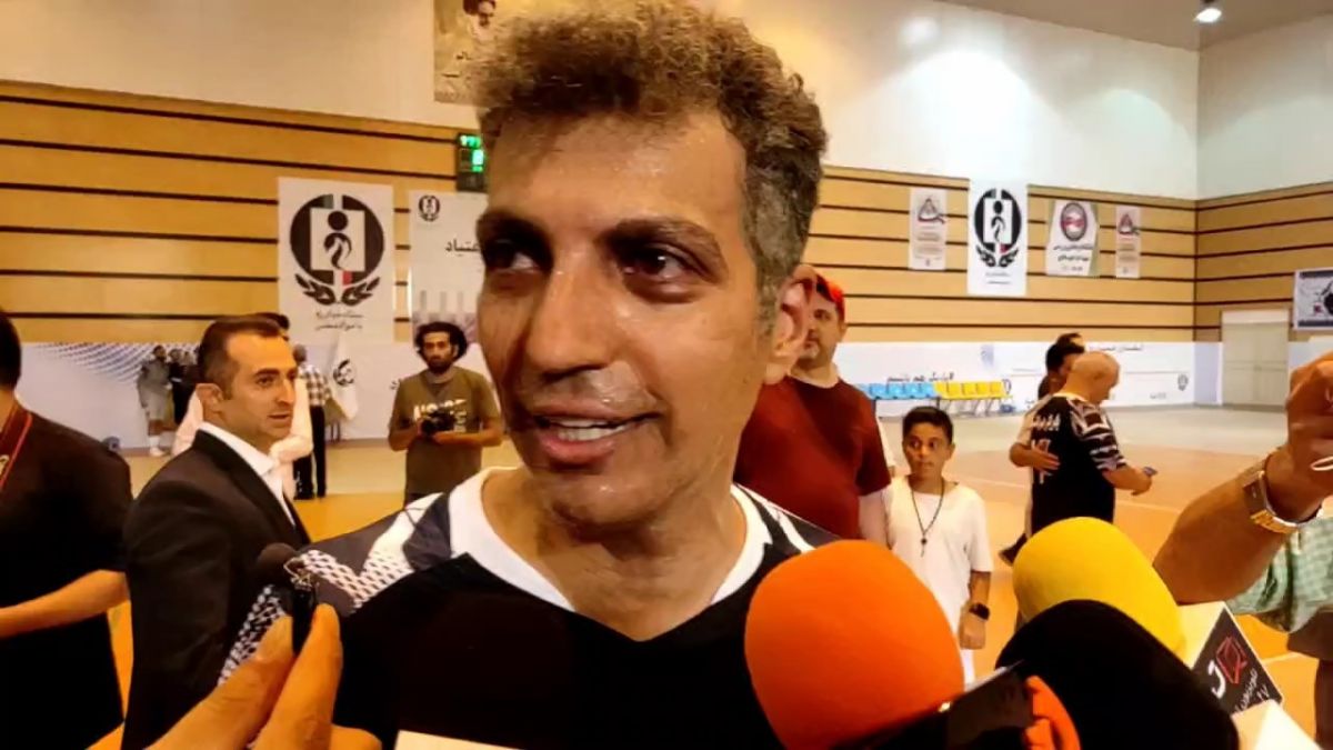 اختصاصی/ صحبت های عادل فردوسی پور در حاشیه بازی نمادین فوتسال با شعار نه به اعتیاد