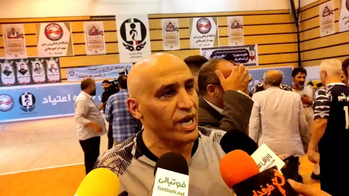 اختصاصی/ صحبت های علی منصوریان در حاشیه بازی نمادین فوتسال با شعار نه به اعتیاد