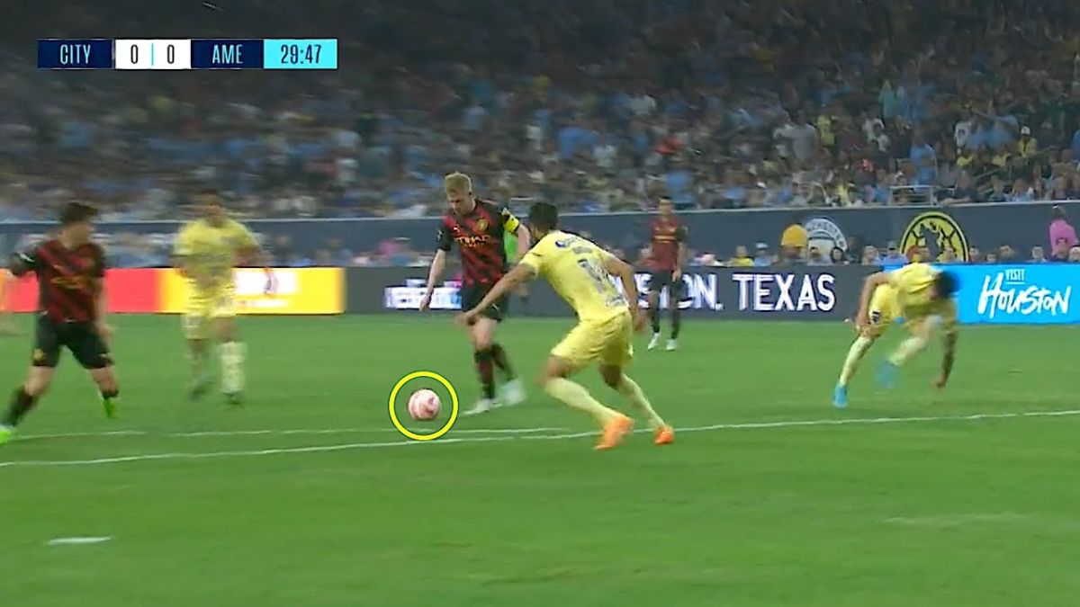 کنترل و شوت بی نظیر کوین دیبروینه در دیدار با کلاب آمریکا