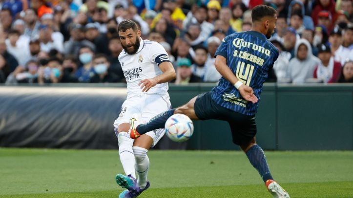 گل اول رئال مادرید به کلاب آمریکا (گل تماشایی بنزما)