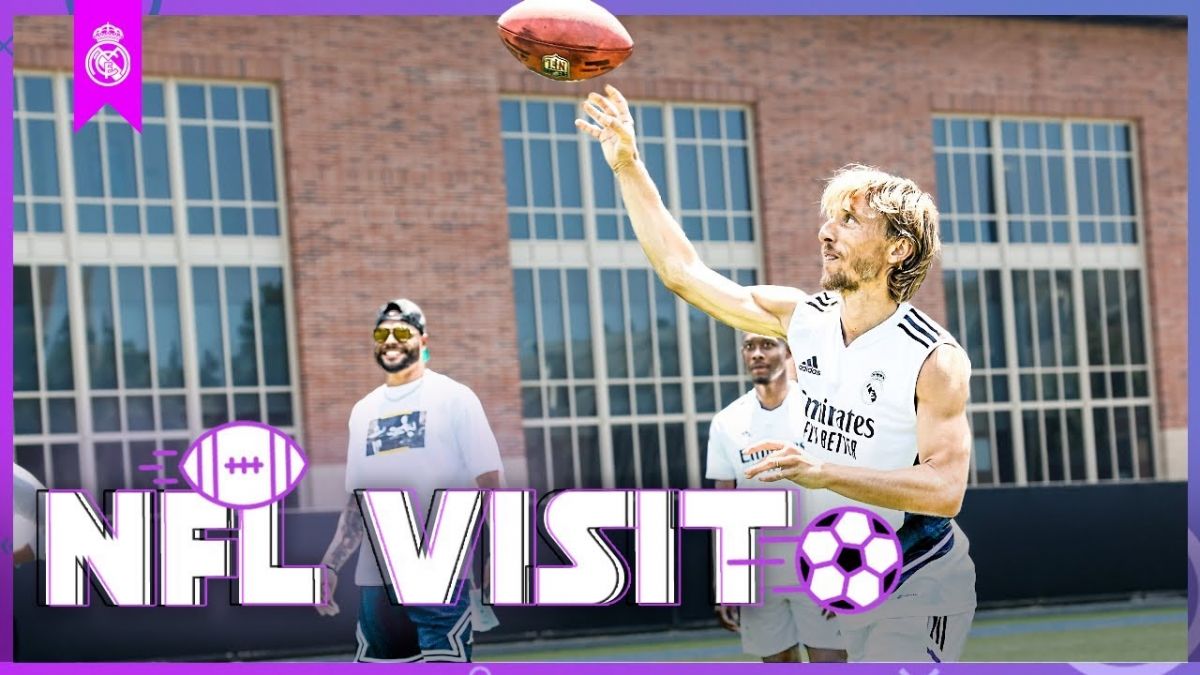 دیدار بازیکنان رئال مادرید با بازیکنان مطرح فوتبال آمریکایی