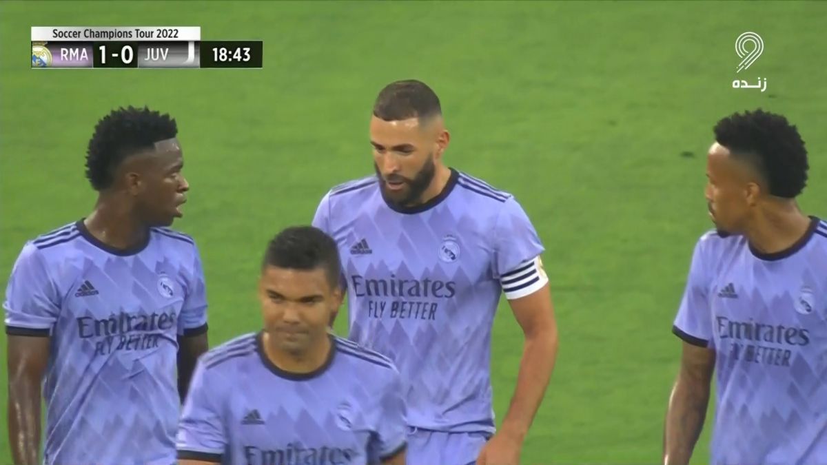 گل اول رئال مادرید به یوونتوس (بنزما - پنالتی)