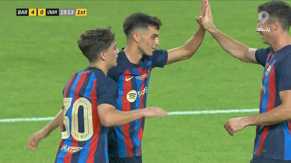 گل چهارم بارسلونا به پوماس (دبل پدری)