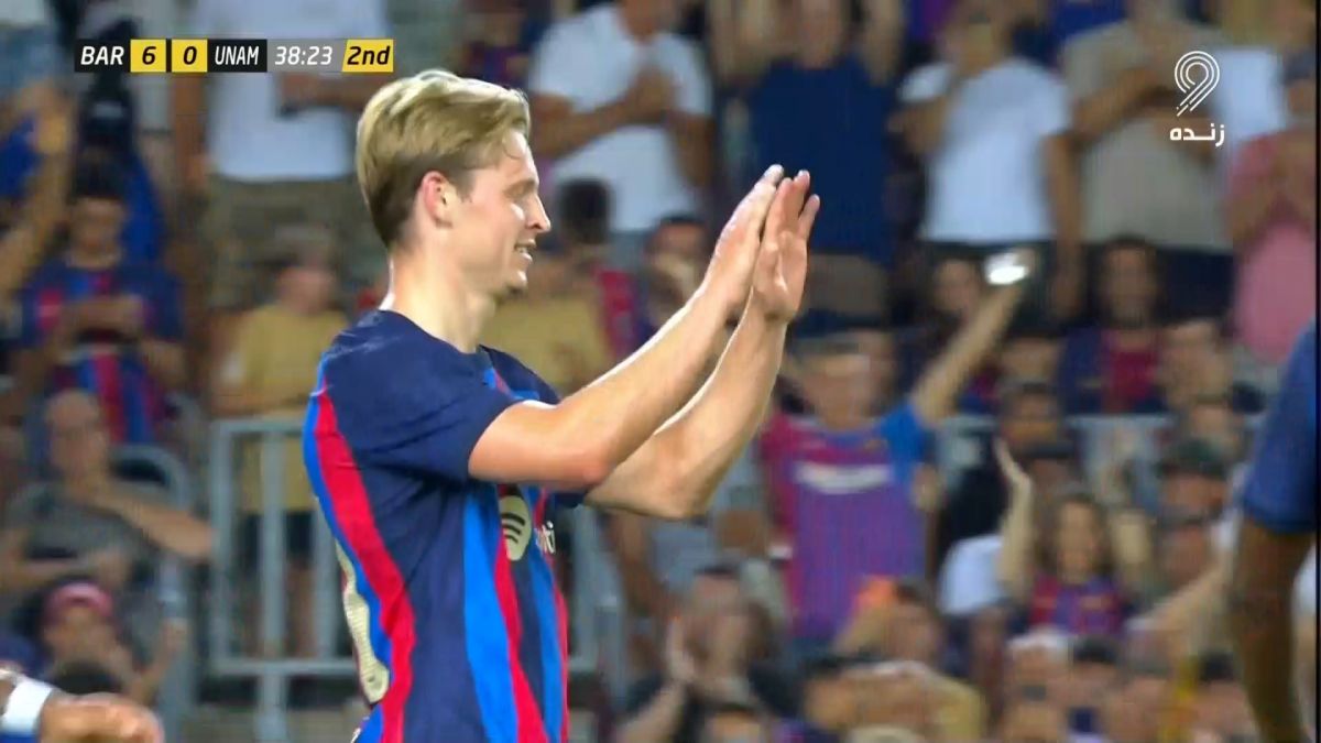 گل ششم بارسلونا به پوماس (دی یونگ)