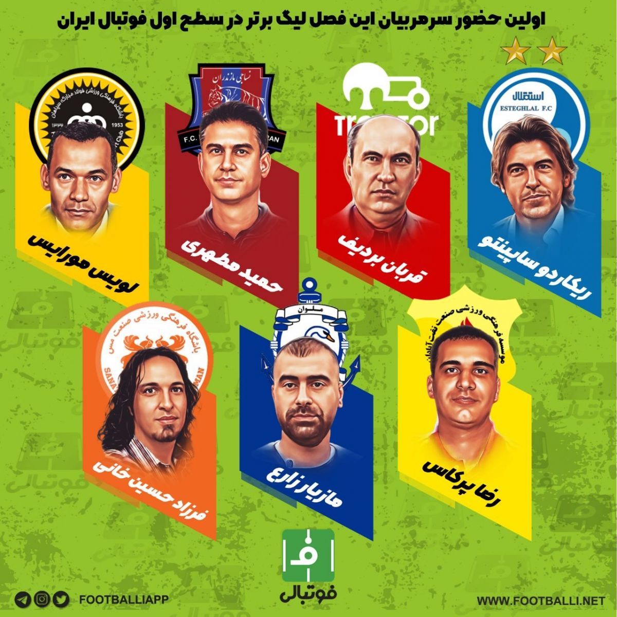 اینفوگرافی اختصاصی/ اولین حضور سرمربیان این فصل لیگ برتر در سطح اول فوتبال ایران