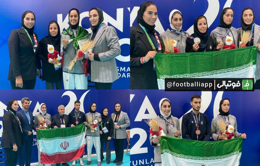 عکسهای یادگاری مدالآوران رشته تکواندو کاروان ایران