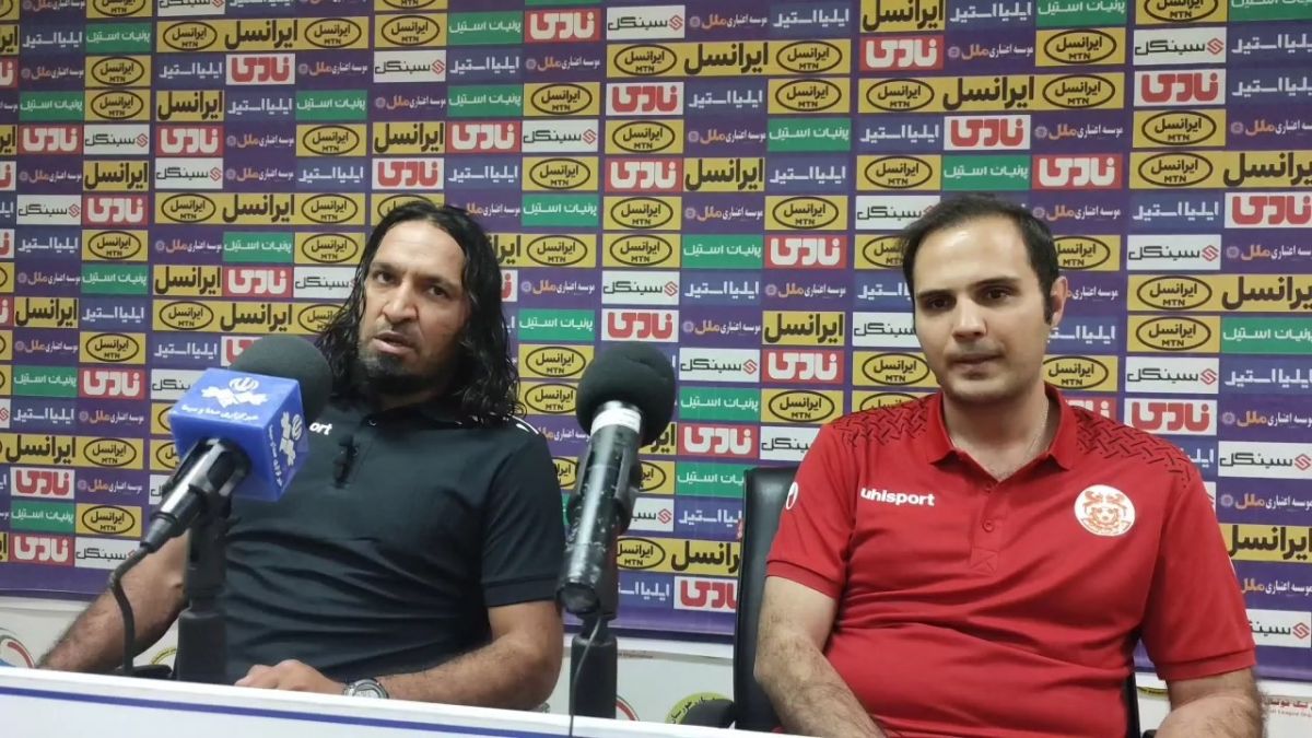 اختصاصی/ صحبتهای فرزاد حسین خانی در کنفرانس خبری قبل از بازی نفت مسجدسلیمان و مس کرمان